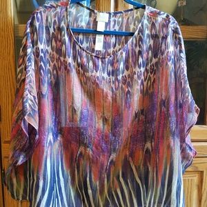 Chico's ruana, shear, one size